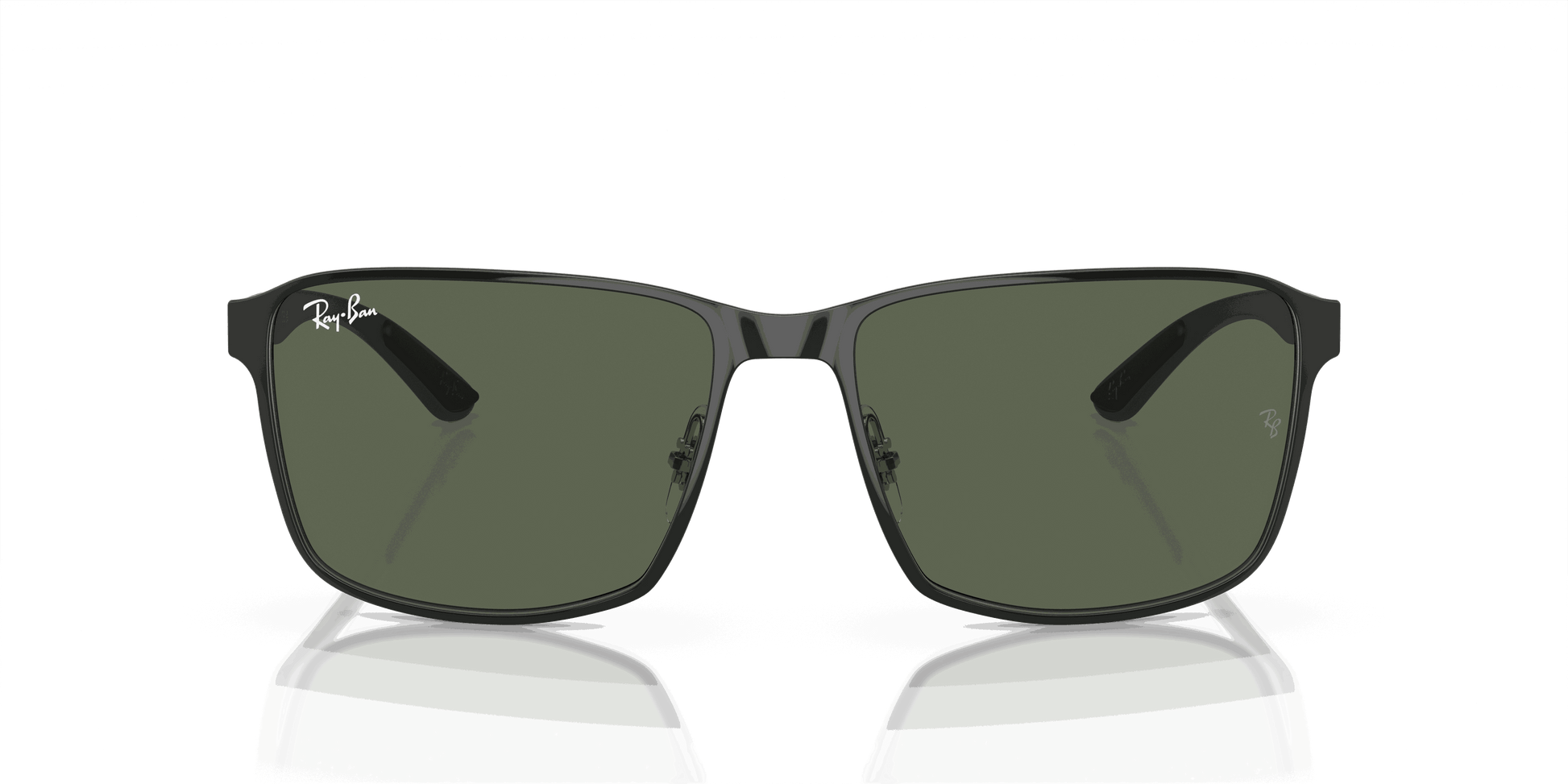 [Dark Green Lenses, Polished Black On Silver Frame]