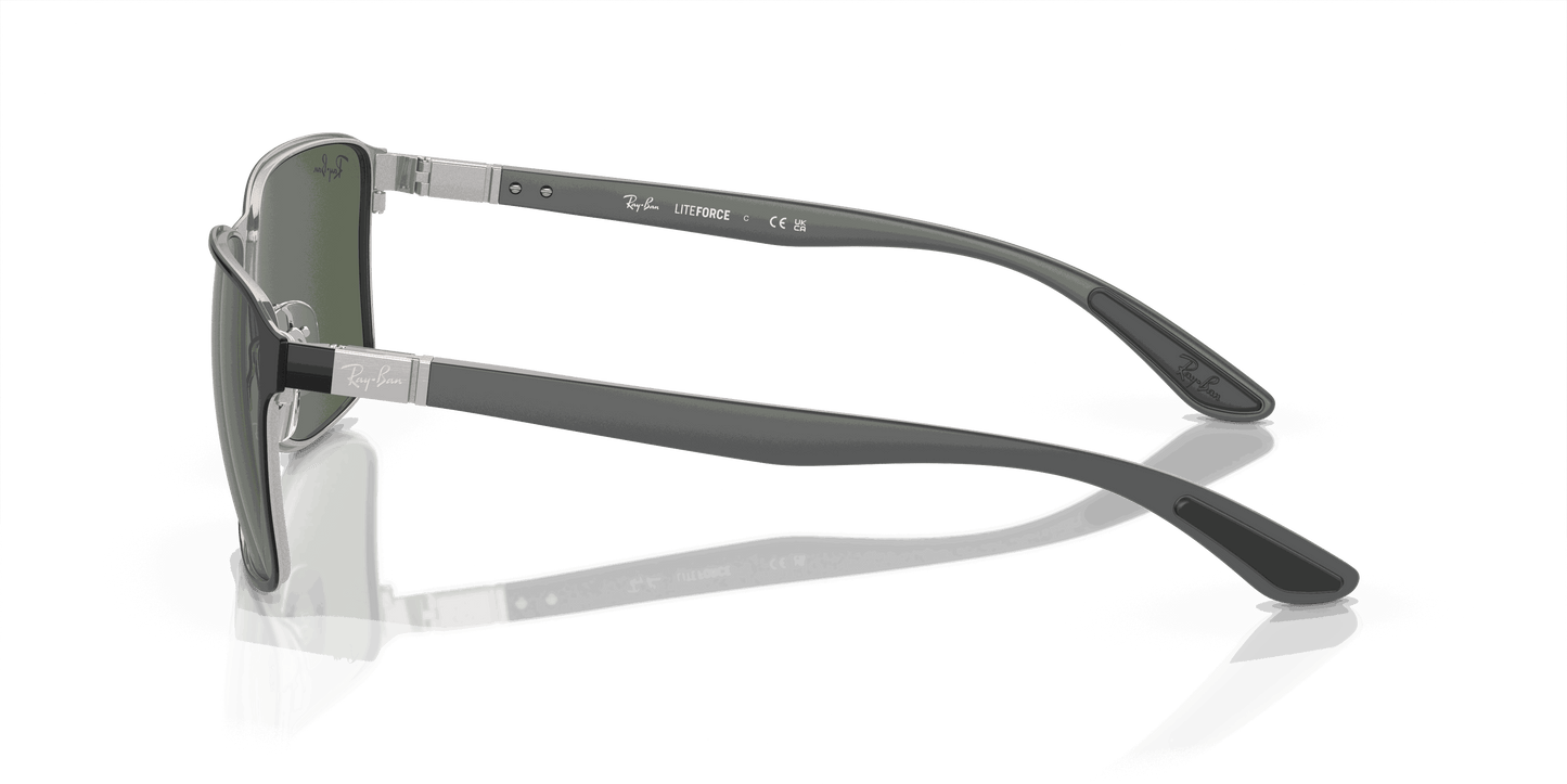 [Dark Green Lenses, Polished Black On Silver Frame]