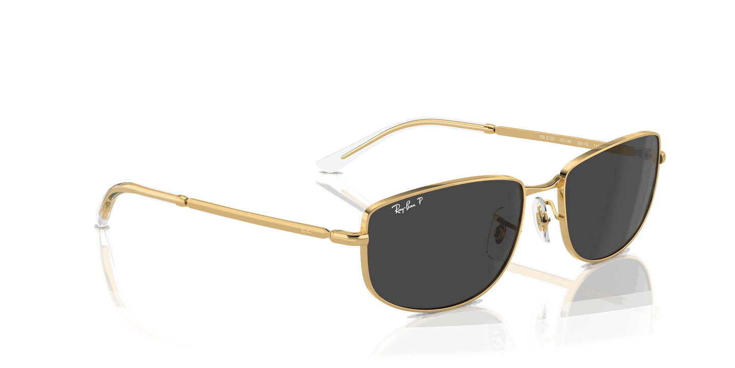 [Black Lenses, Polished Arista Gold Frame]
