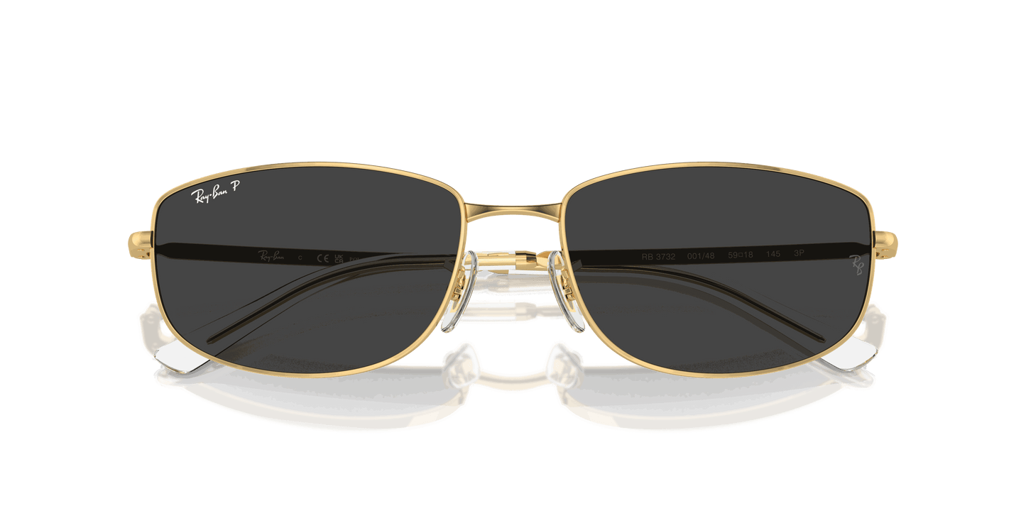 [Black Lenses, Polished Arista Gold Frame]