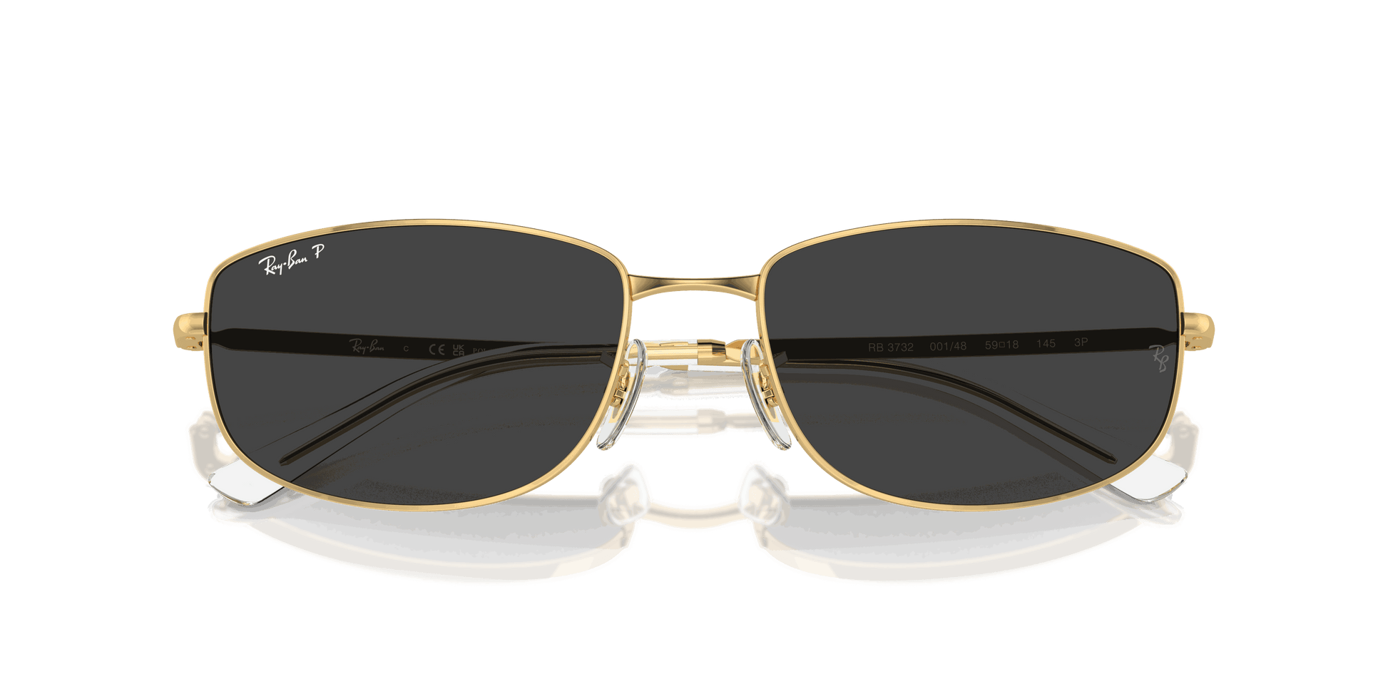 [Black Lenses, Polished Arista Gold Frame]