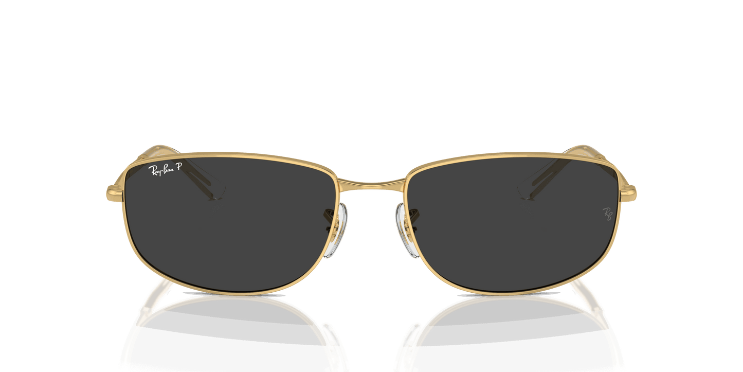 [Black Lenses, Polished Arista Gold Frame]