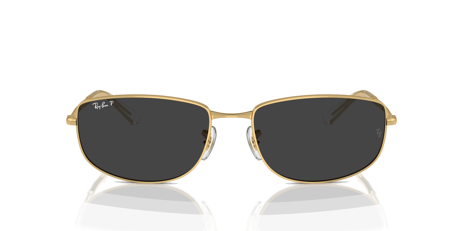 [Black Lenses, Polished Arista Gold Frame]