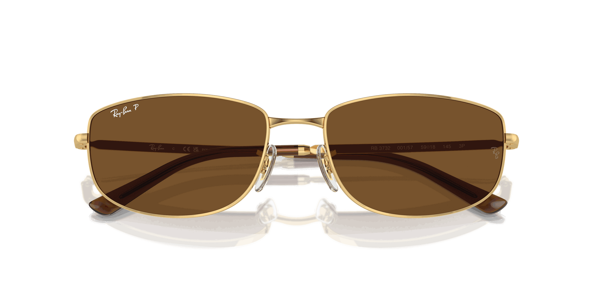 [Brown Lenses, Polished Arista Gold Frame]