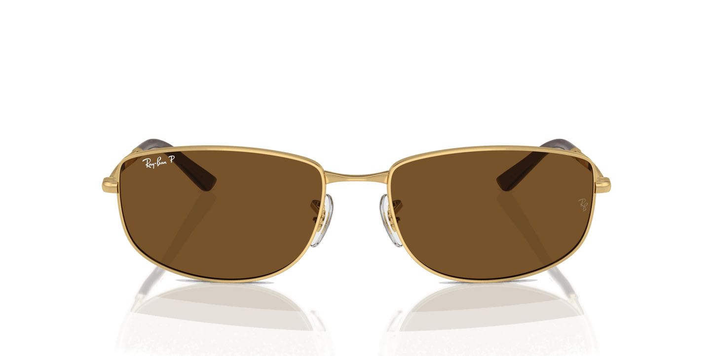 [Brown Lenses, Polished Arista Gold Frame]