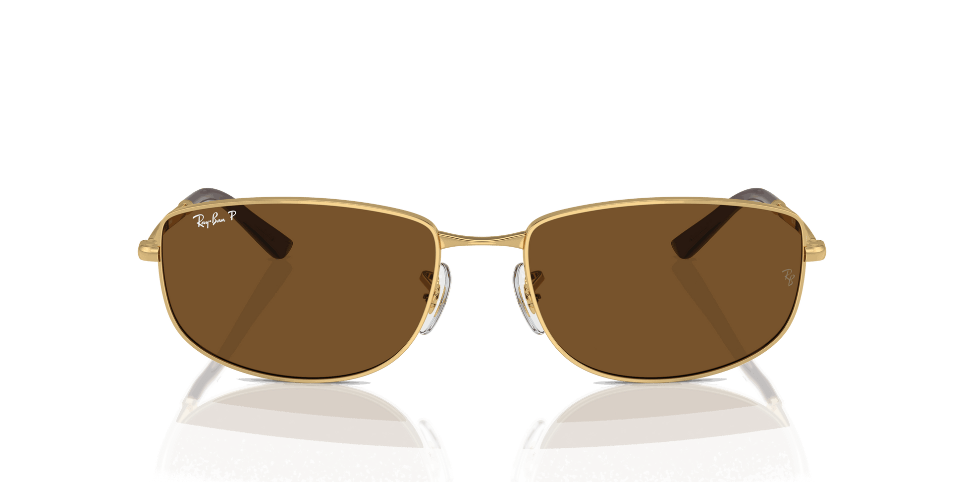 [Brown Lenses, Polished Arista Gold Frame]