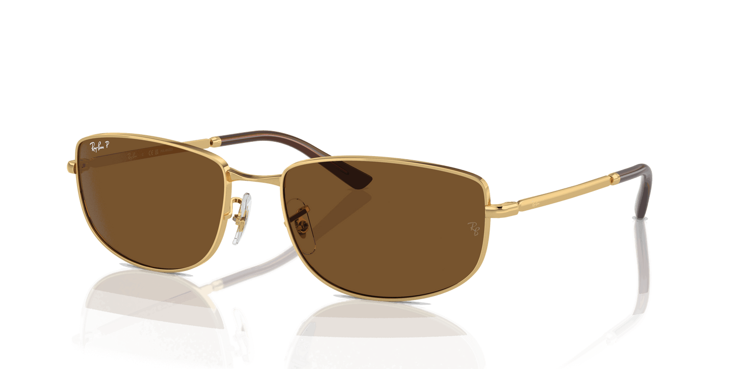 [Brown Lenses, Polished Arista Gold Frame]