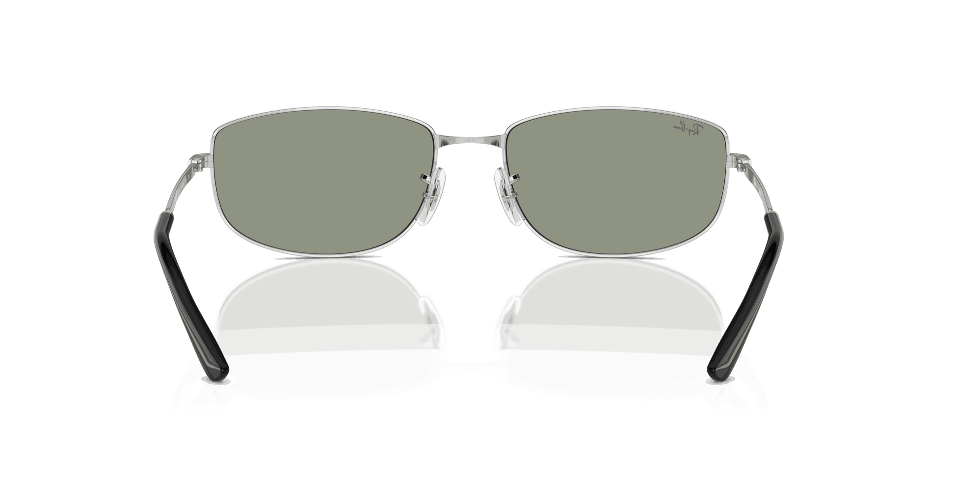 [Green & Silver Lenses, Polished Silver Frame]