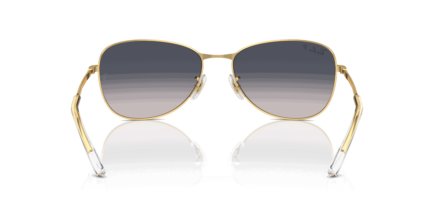 [Blue Lenses, Polished Arista Gold Frame]