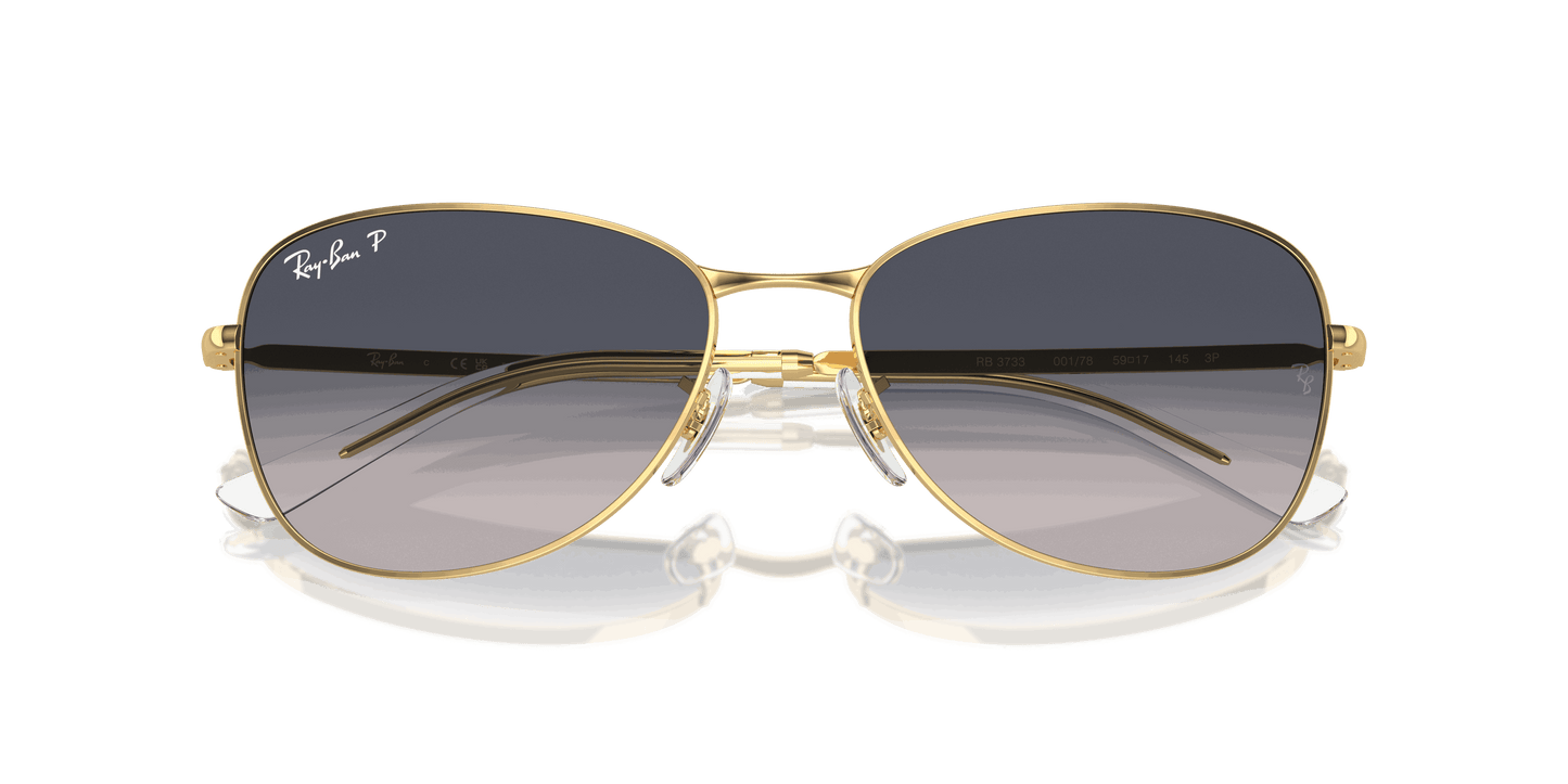 [Blue Lenses, Polished Arista Gold Frame]