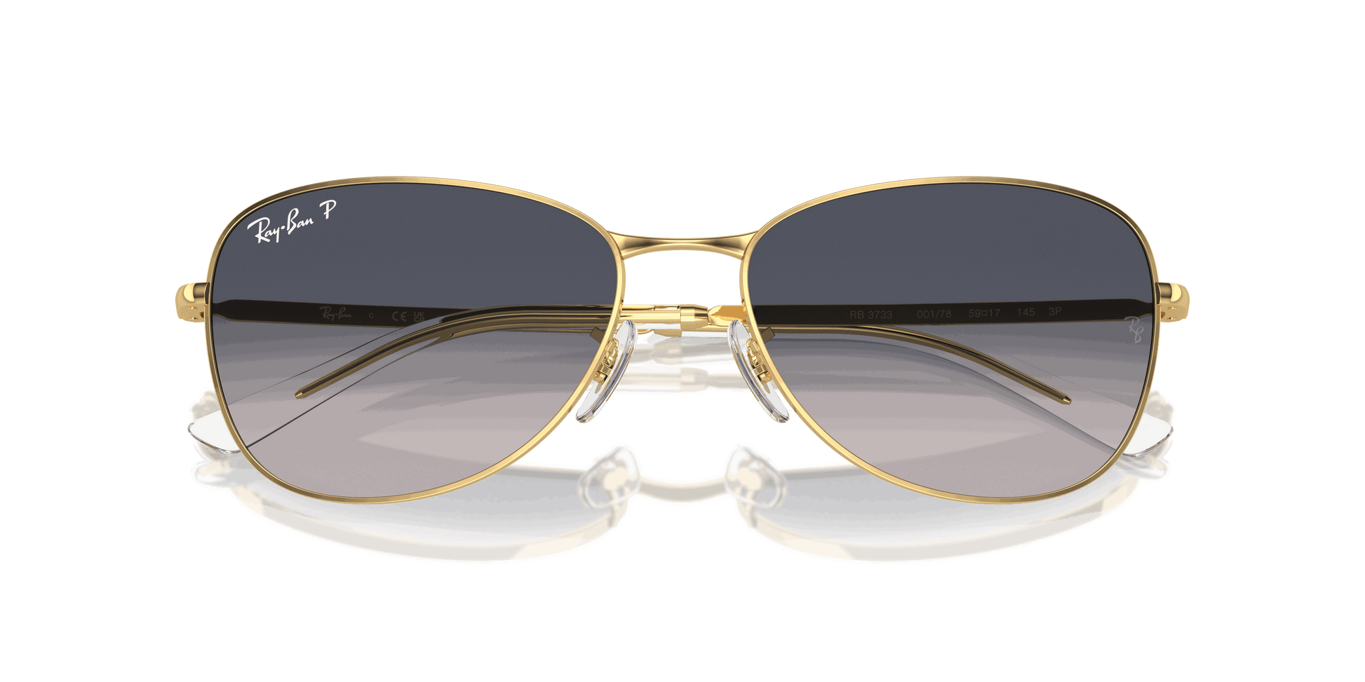 [Blue Lenses, Polished Arista Gold Frame]