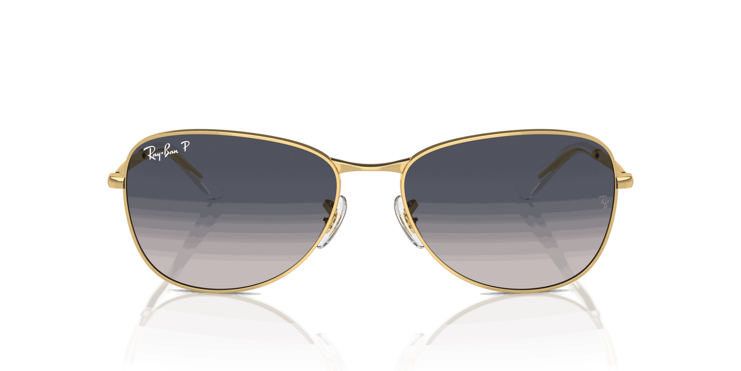 [Blue Lenses, Polished Arista Gold Frame]