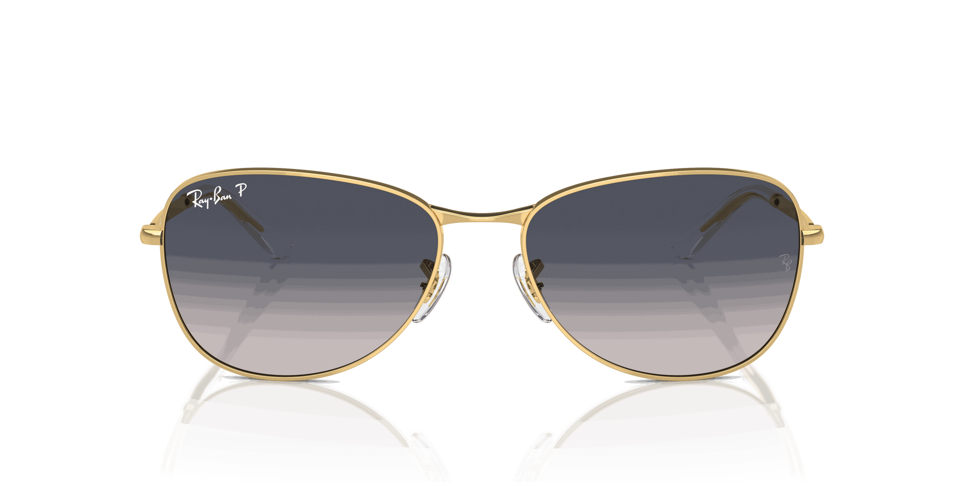 [Blue Lenses, Polished Arista Gold Frame]