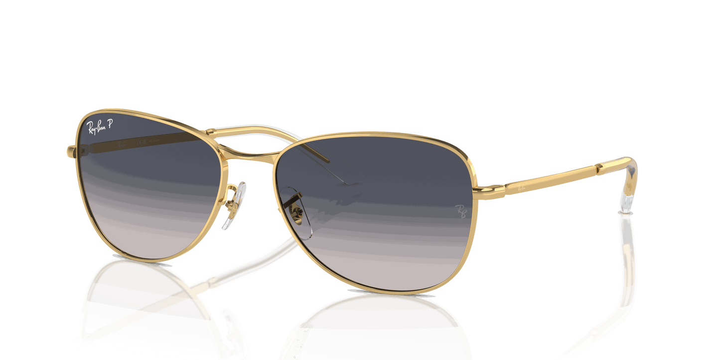 [Blue Lenses, Polished Arista Gold Frame]