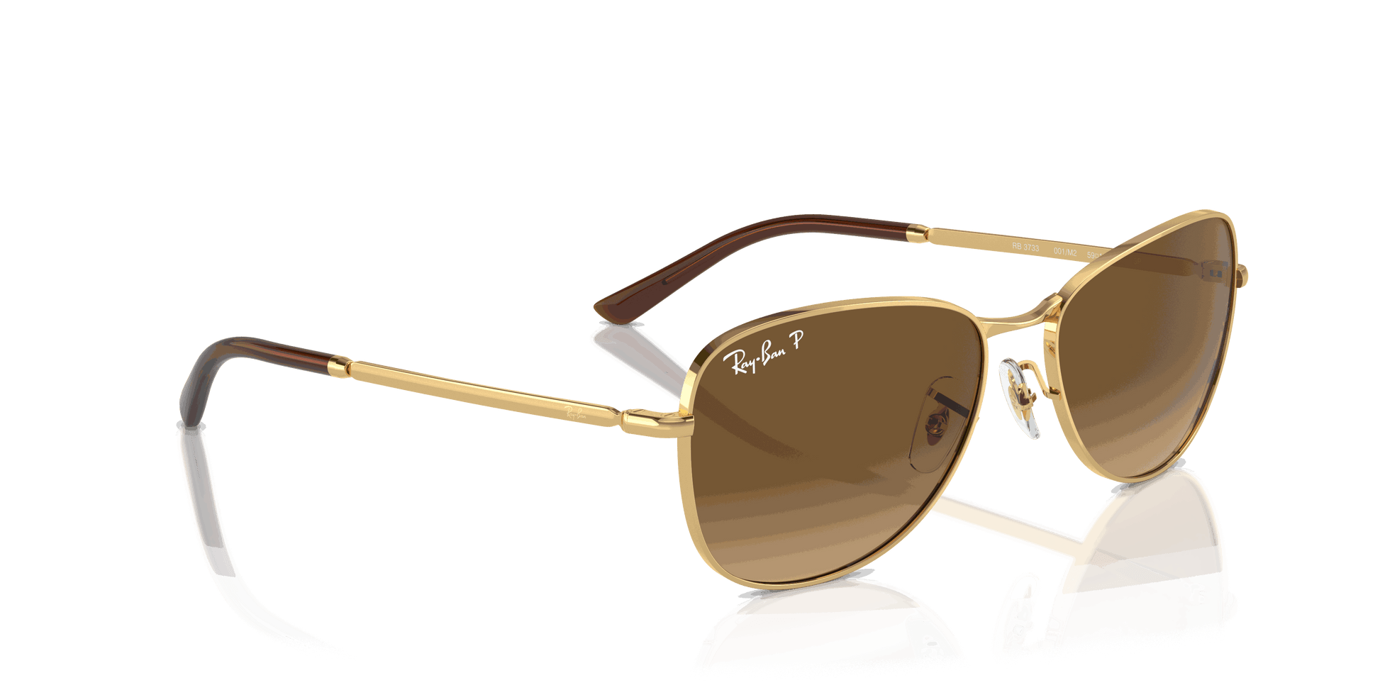 [Brown Lenses, Polished Arista Gold Frame]