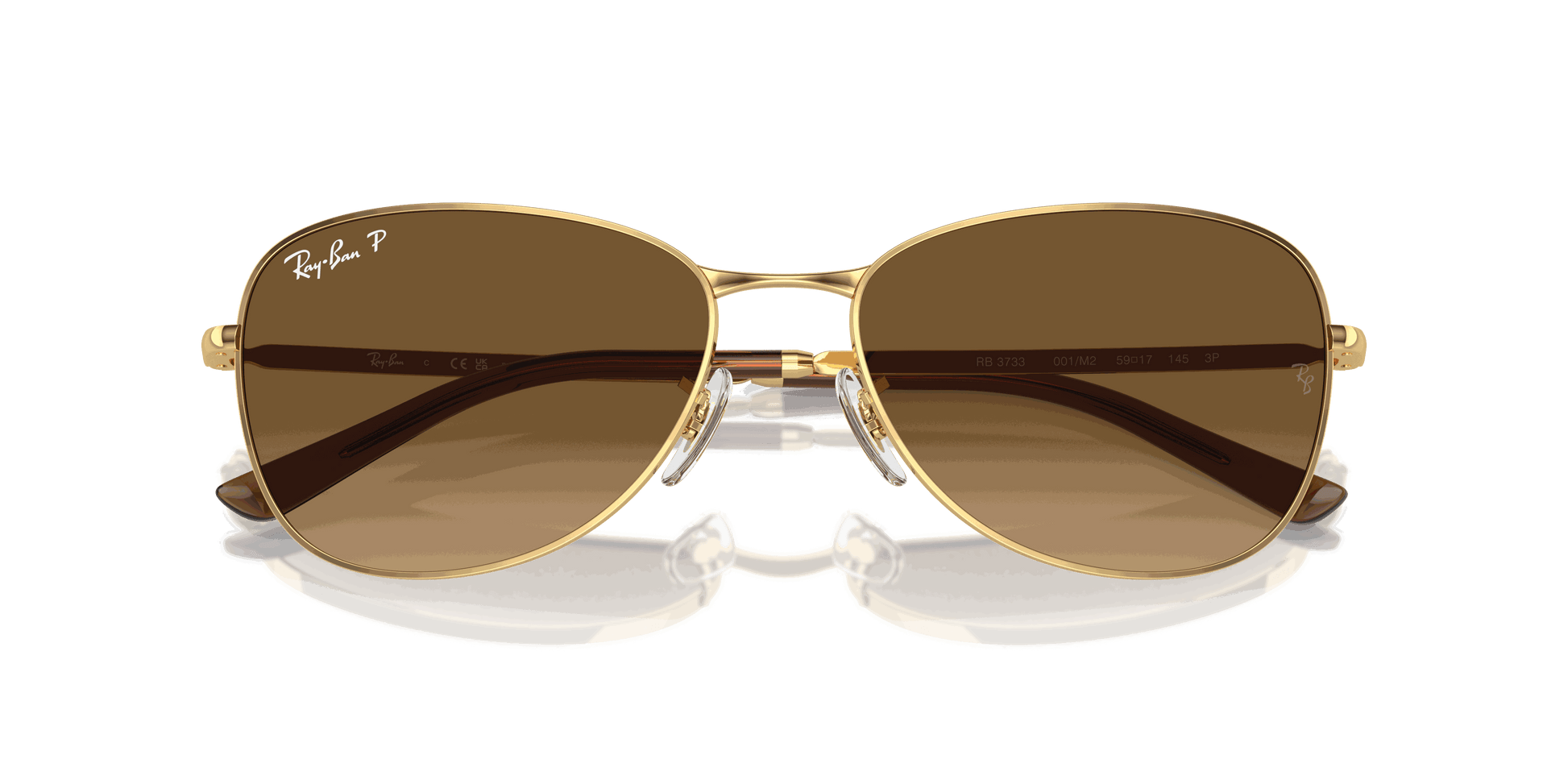 [Brown Lenses, Polished Arista Gold Frame]