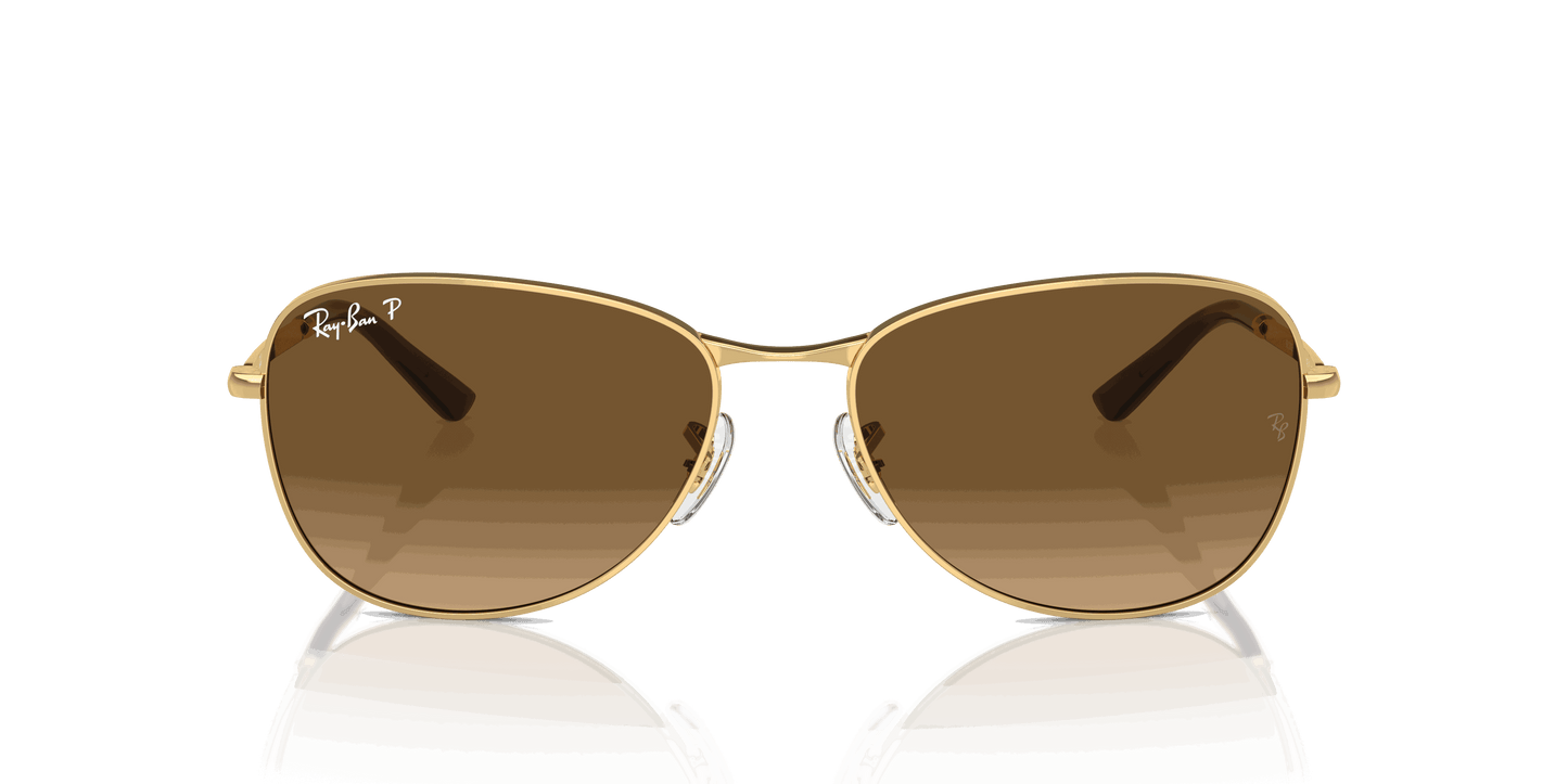[Brown Lenses, Polished Arista Gold Frame]
