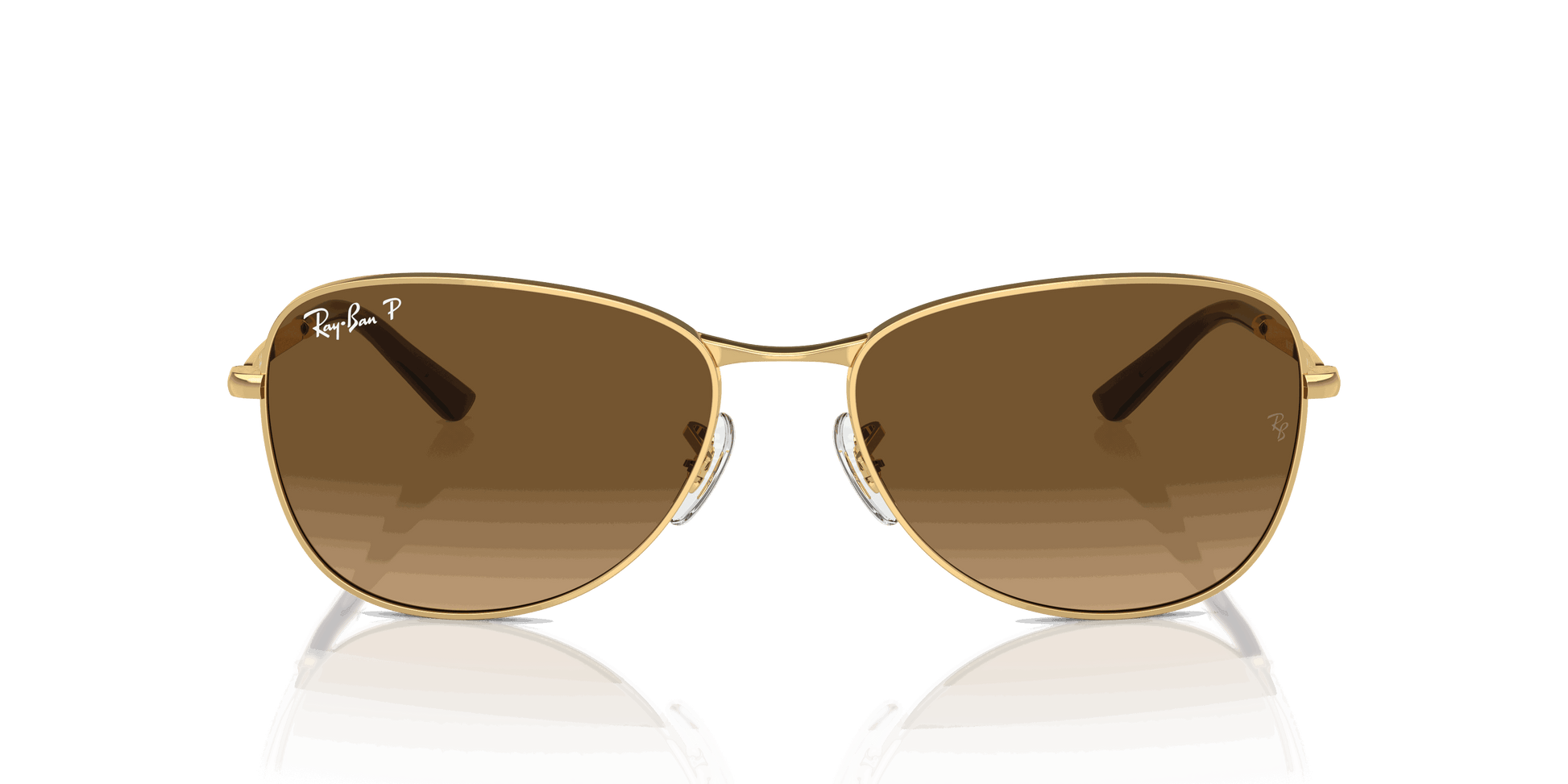 [Brown Lenses, Polished Arista Gold Frame]