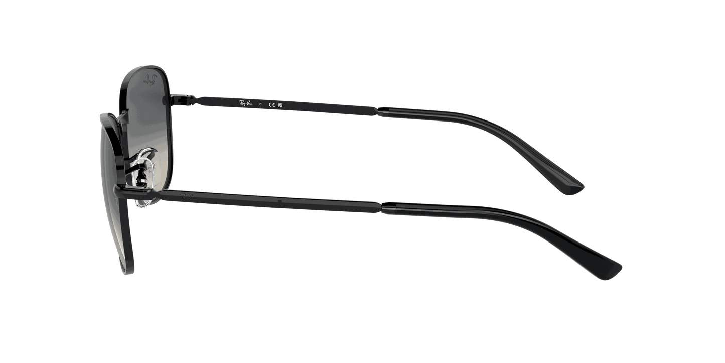 [Grey Lenses, Polished Black Frame]