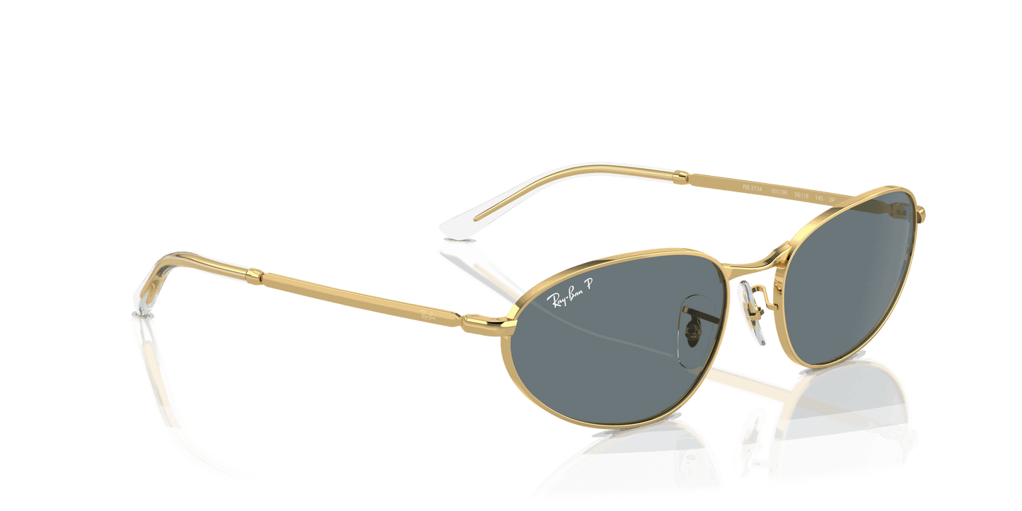 [Dark Blue Lenses, Polished Arista Gold Frame]