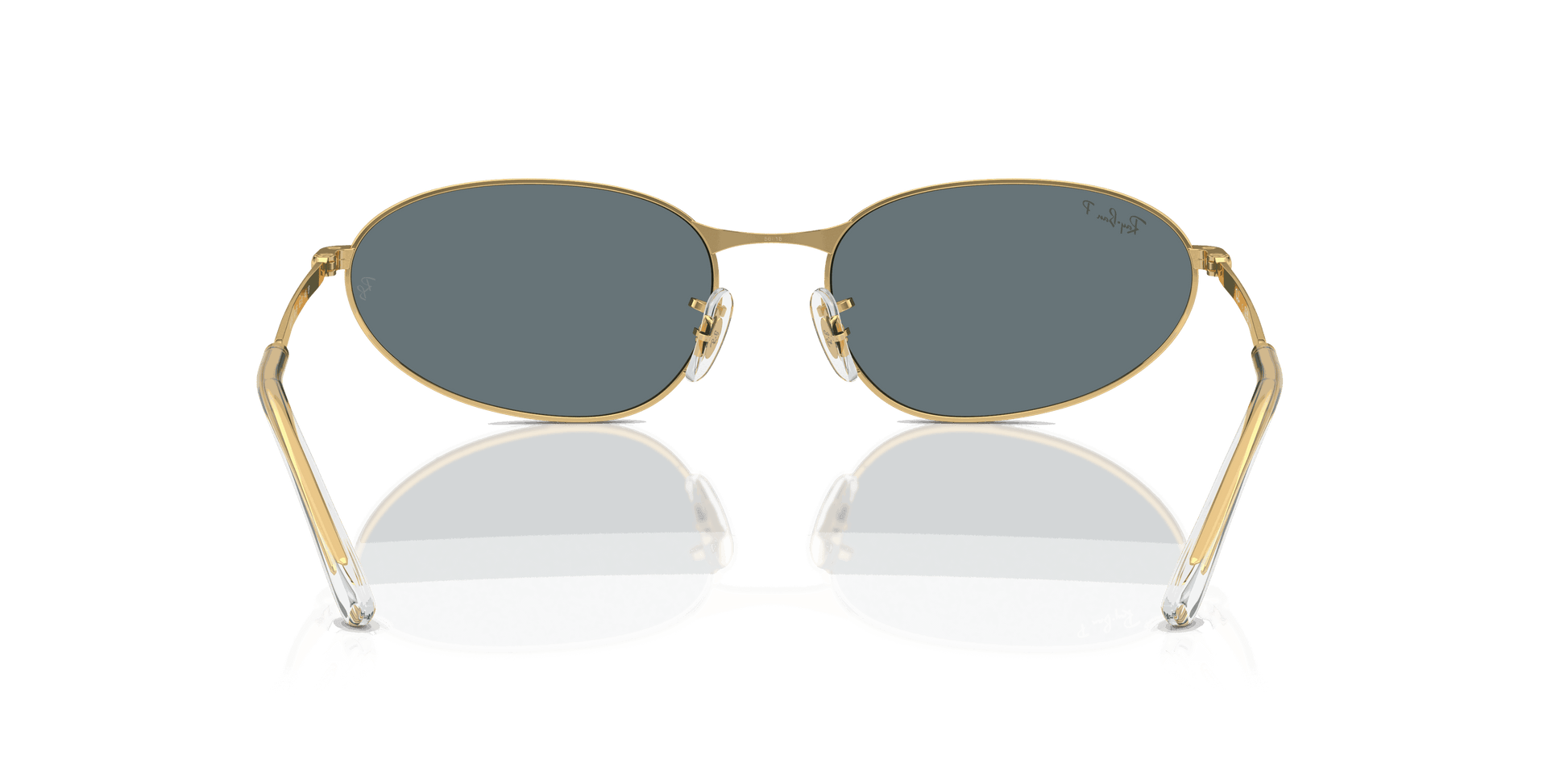 [Dark Blue Lenses, Polished Arista Gold Frame]