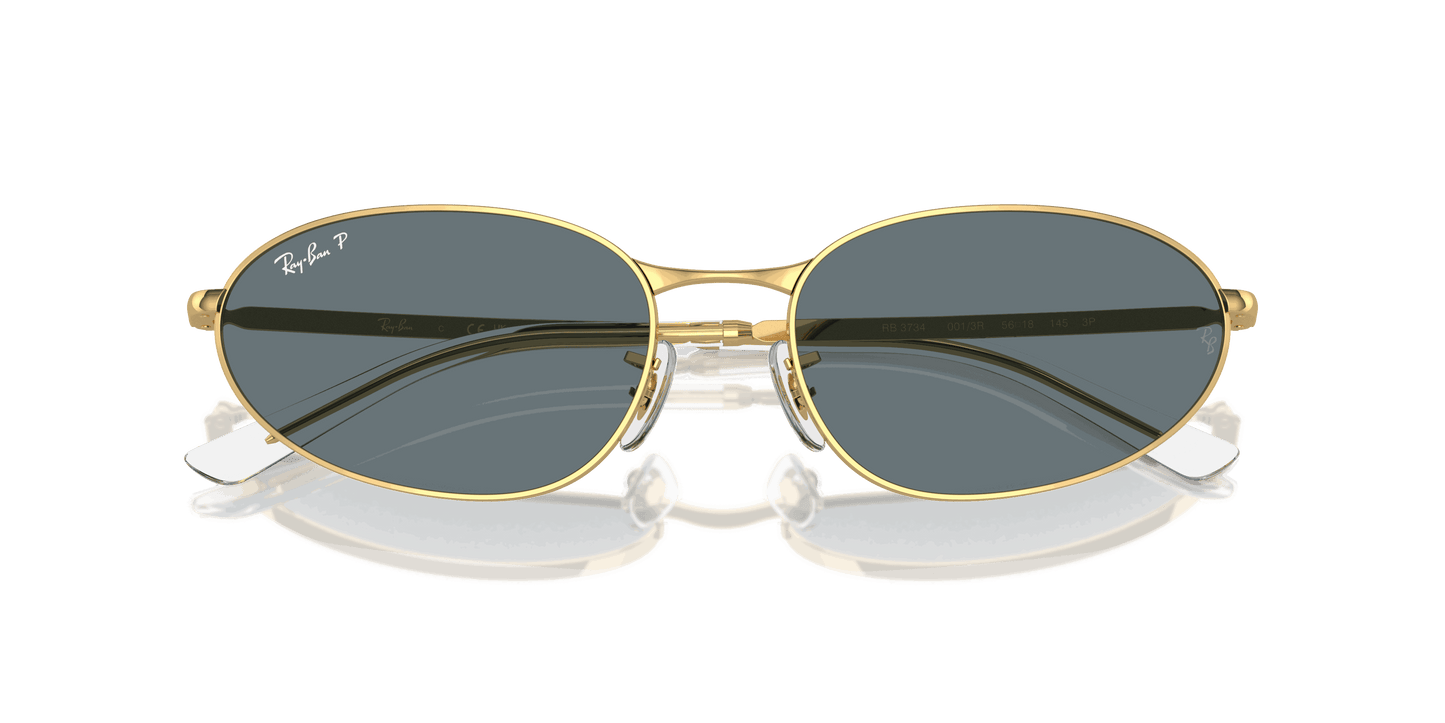 [Dark Blue Lenses, Polished Arista Gold Frame]