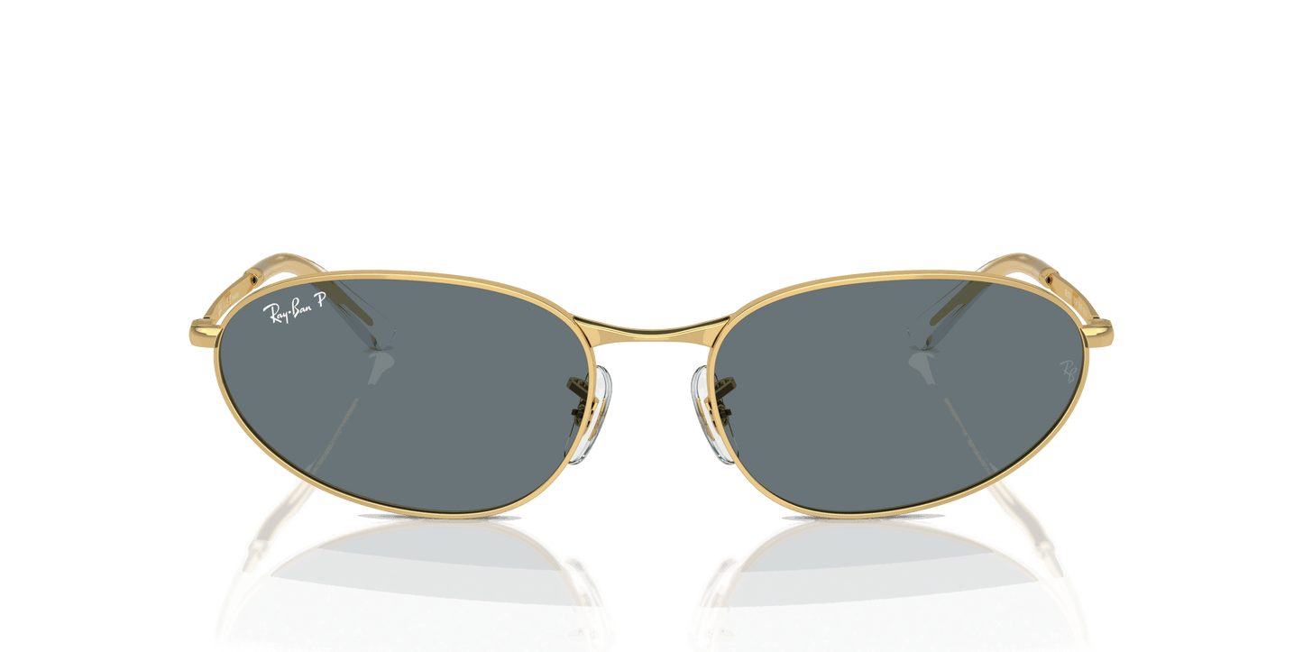 [Dark Blue Lenses, Polished Arista Gold Frame]