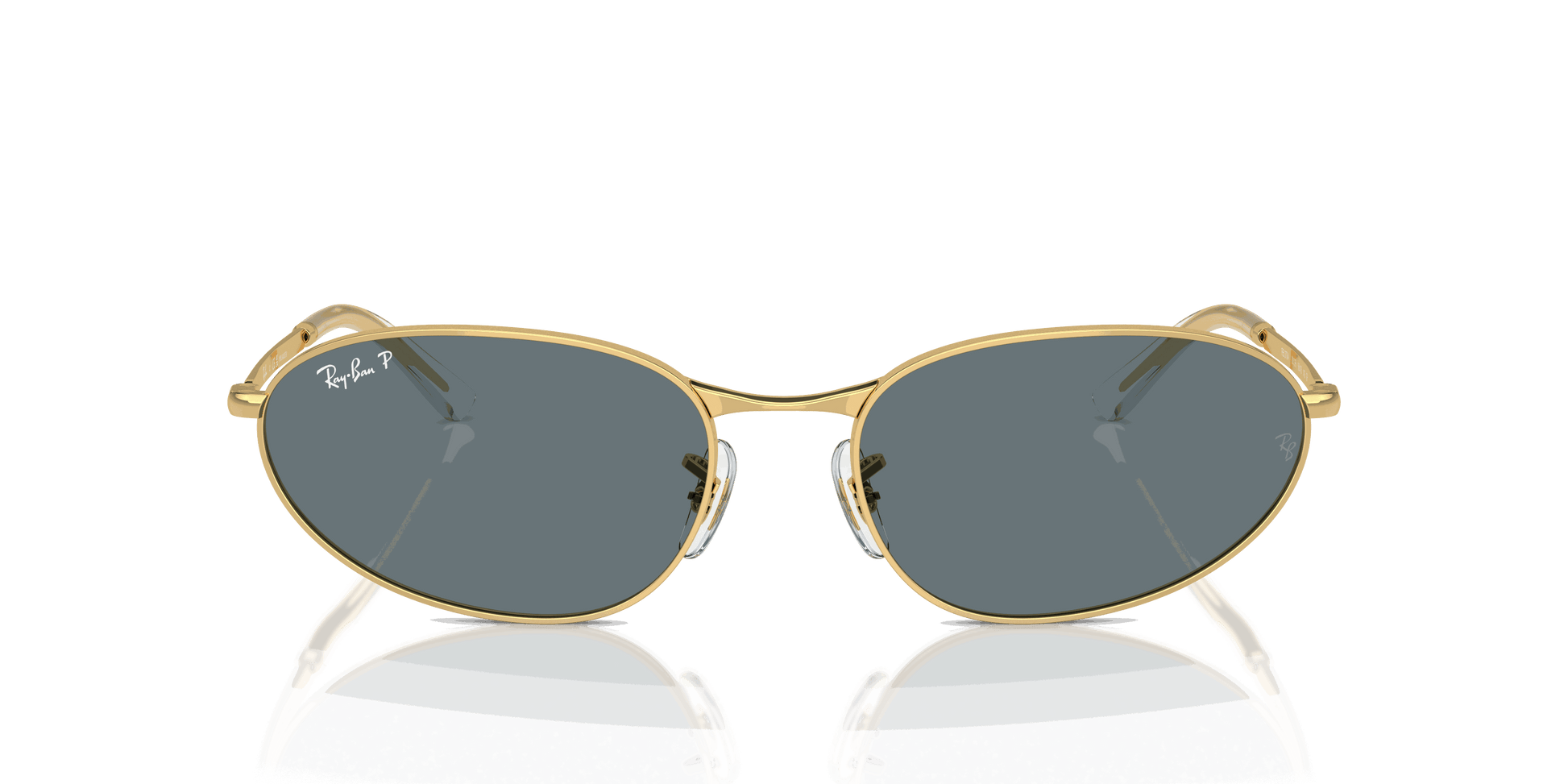 [Dark Blue Lenses, Polished Arista Gold Frame]
