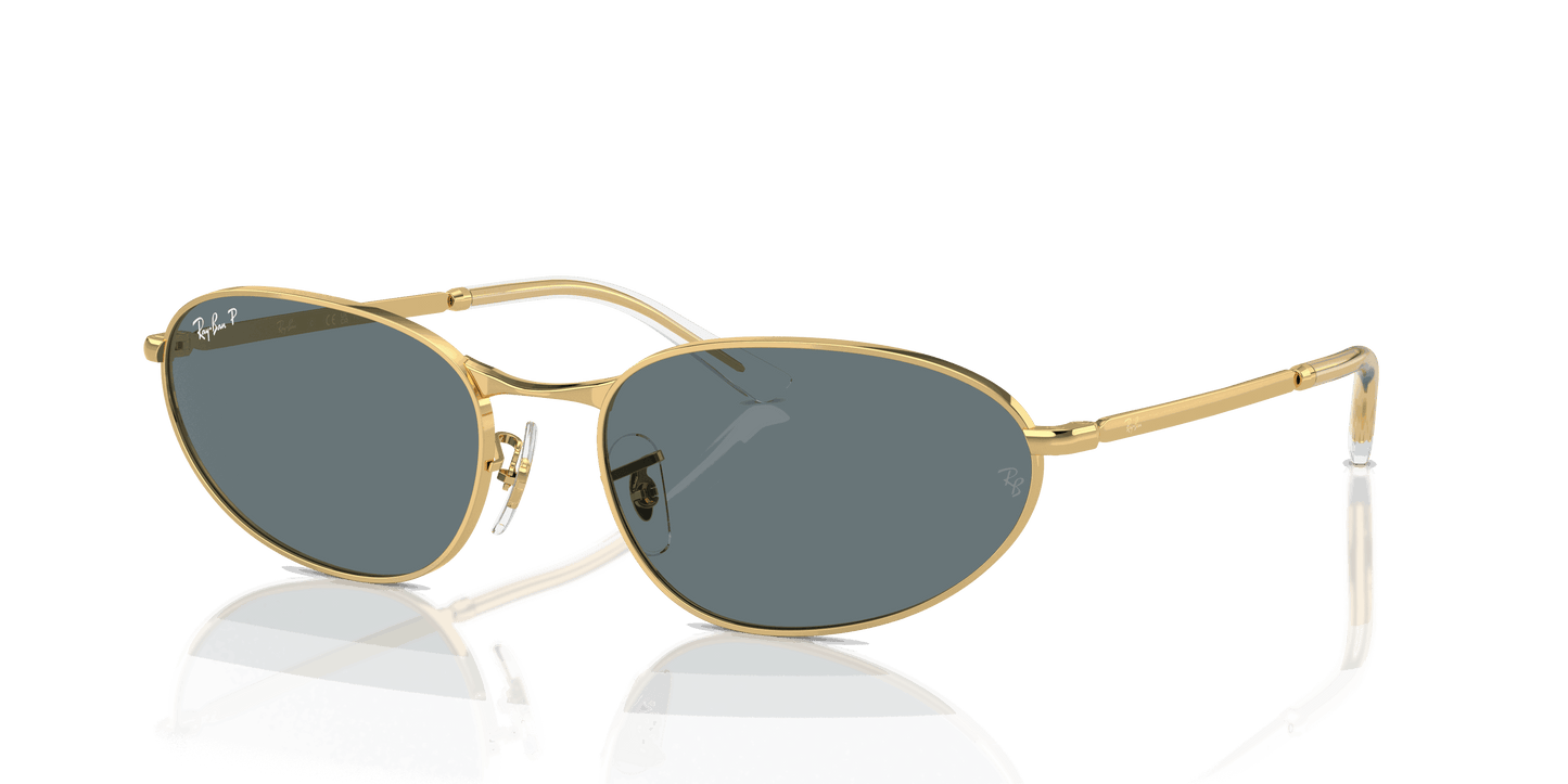[Dark Blue Lenses, Polished Arista Gold Frame]