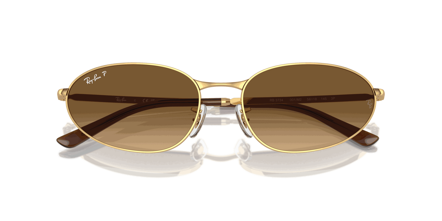 [Brown Lenses, Polished Arista Gold Frame]