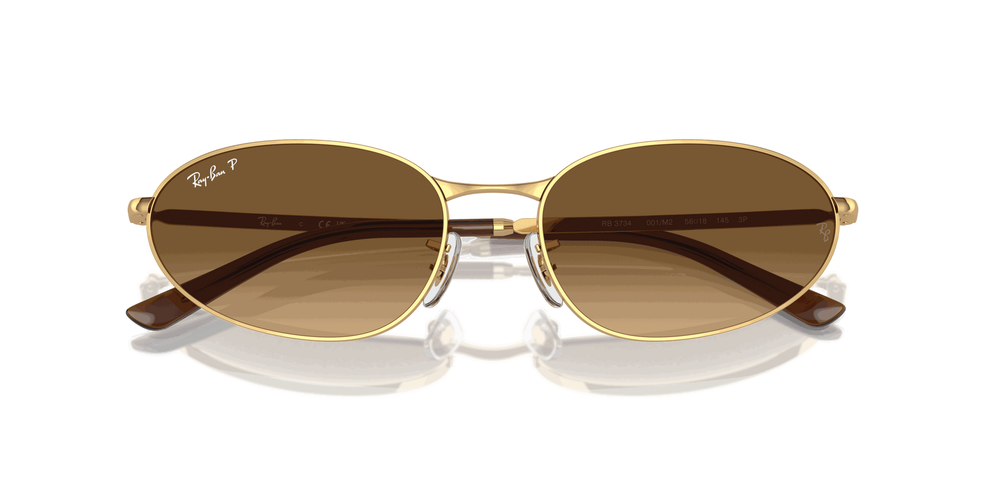 [Brown Lenses, Polished Arista Gold Frame]