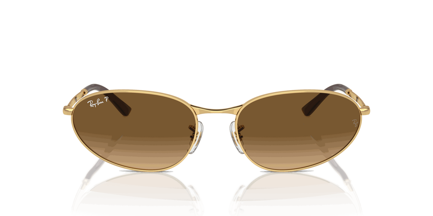 [Brown Lenses, Polished Arista Gold Frame]