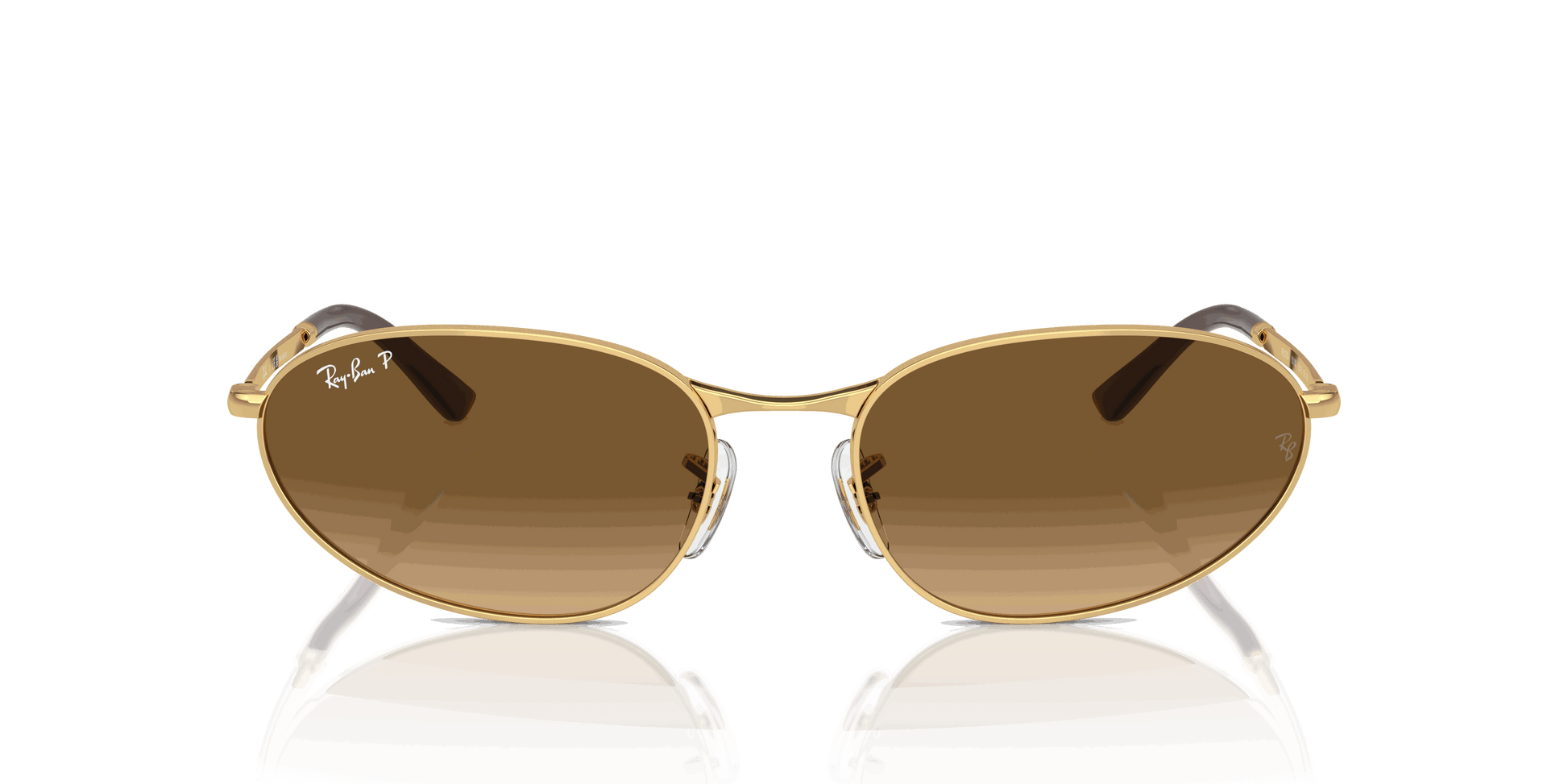 [Brown Lenses, Polished Arista Gold Frame]
