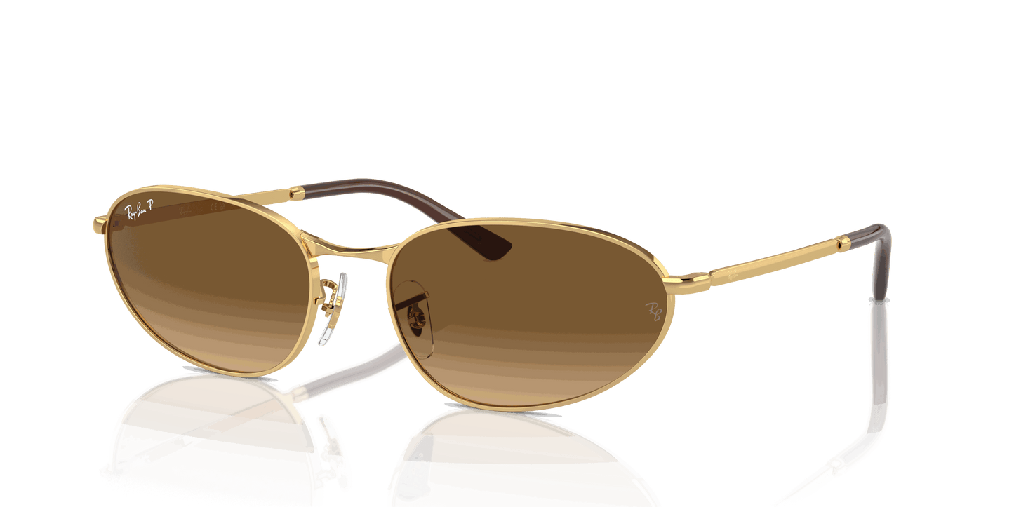 [Brown Lenses, Polished Arista Gold Frame]