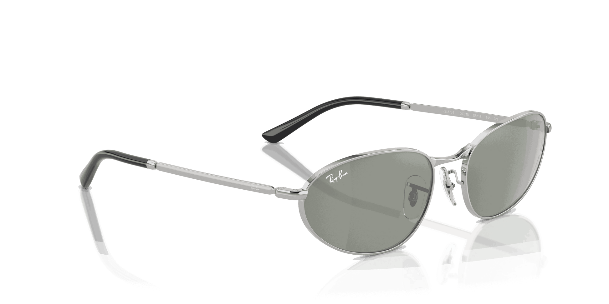 [Green Lenses, Polished Silver Frame]