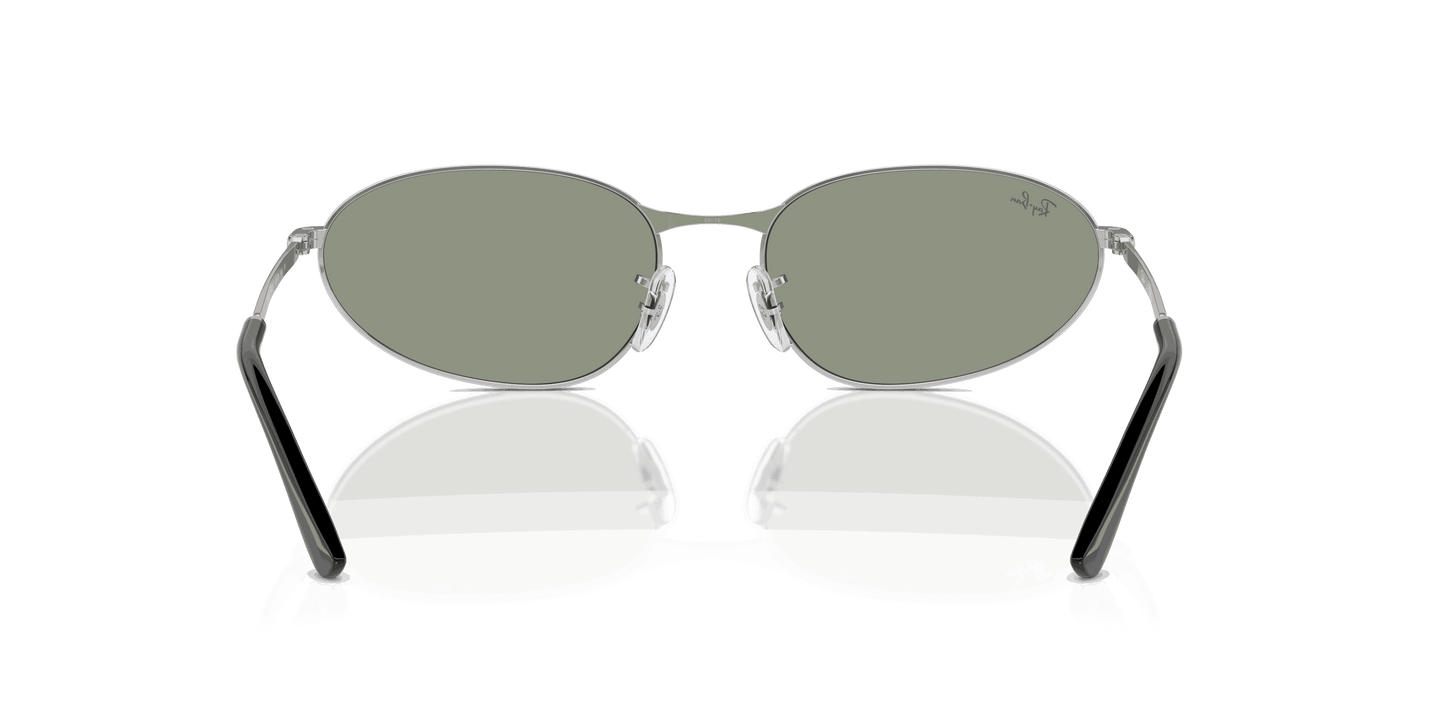 [Green Lenses, Polished Silver Frame]