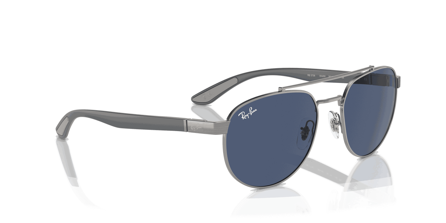 [Dark Blue Lenses, Polished Gunmetal Frame]