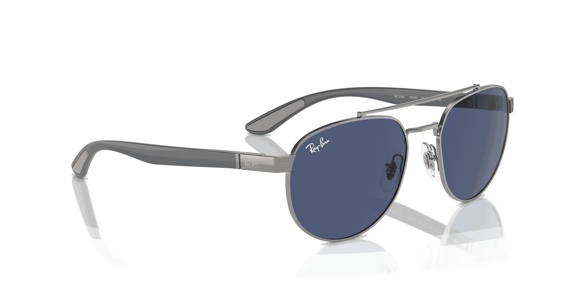 [Dark Blue Lenses, Polished Gunmetal Frame]
