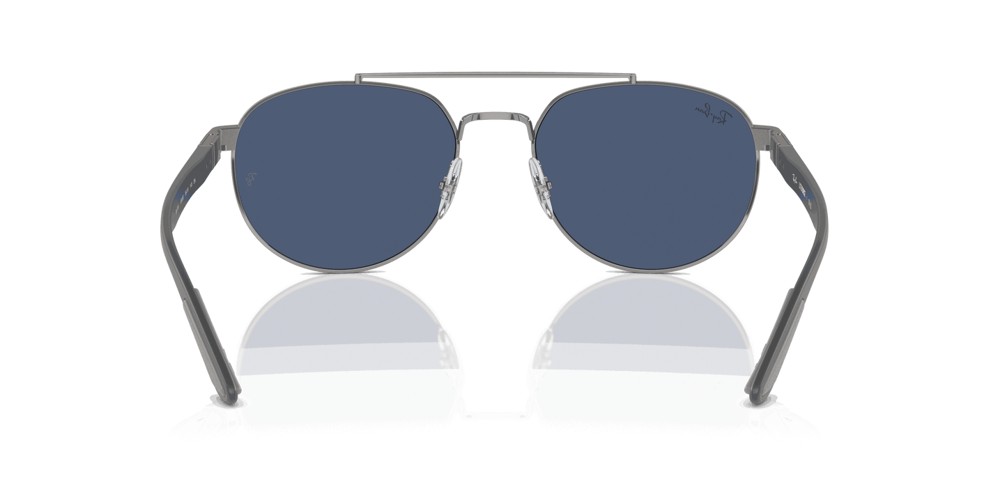 [Dark Blue Lenses, Polished Gunmetal Frame]