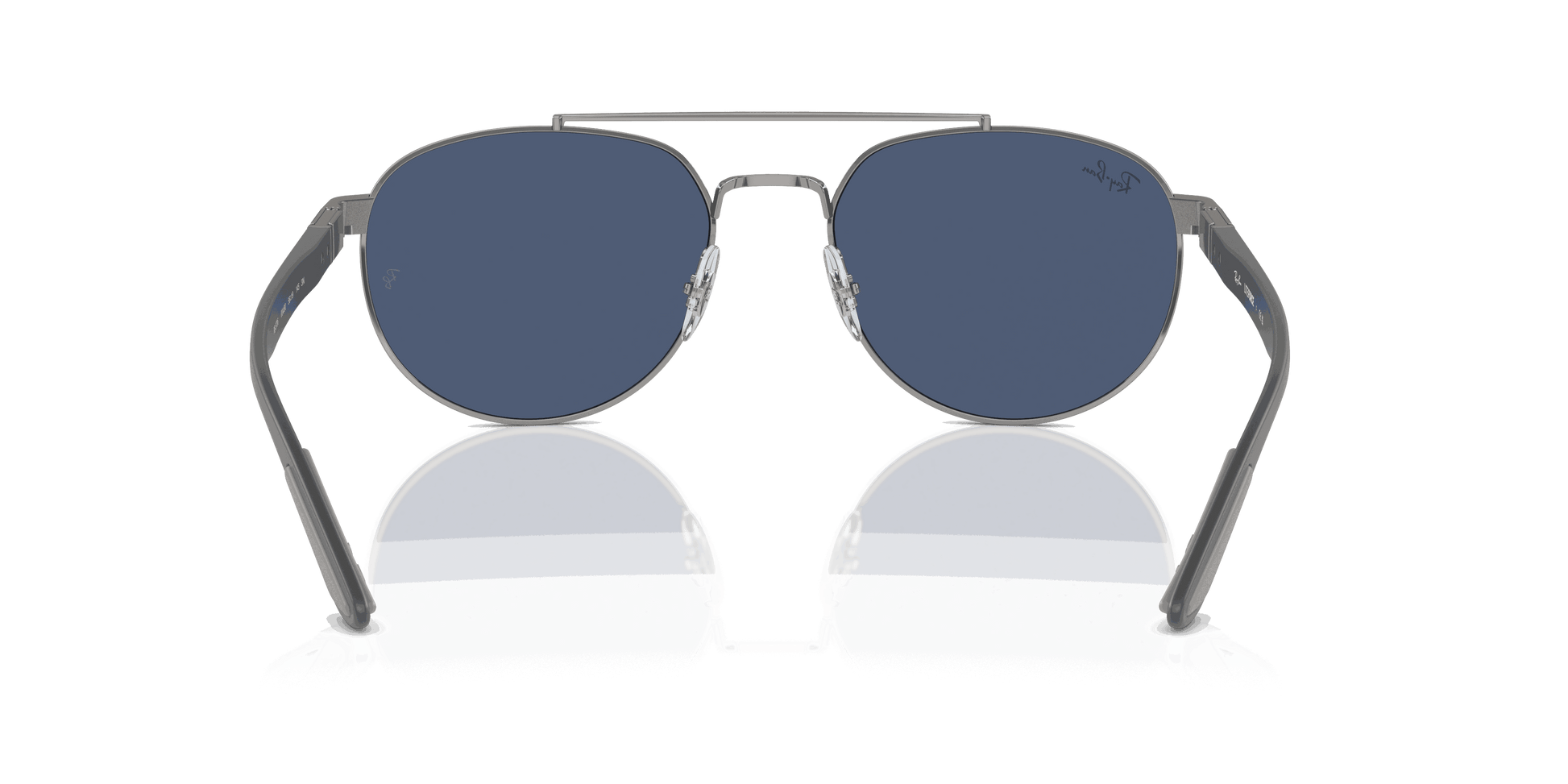 [Dark Blue Lenses, Polished Gunmetal Frame]