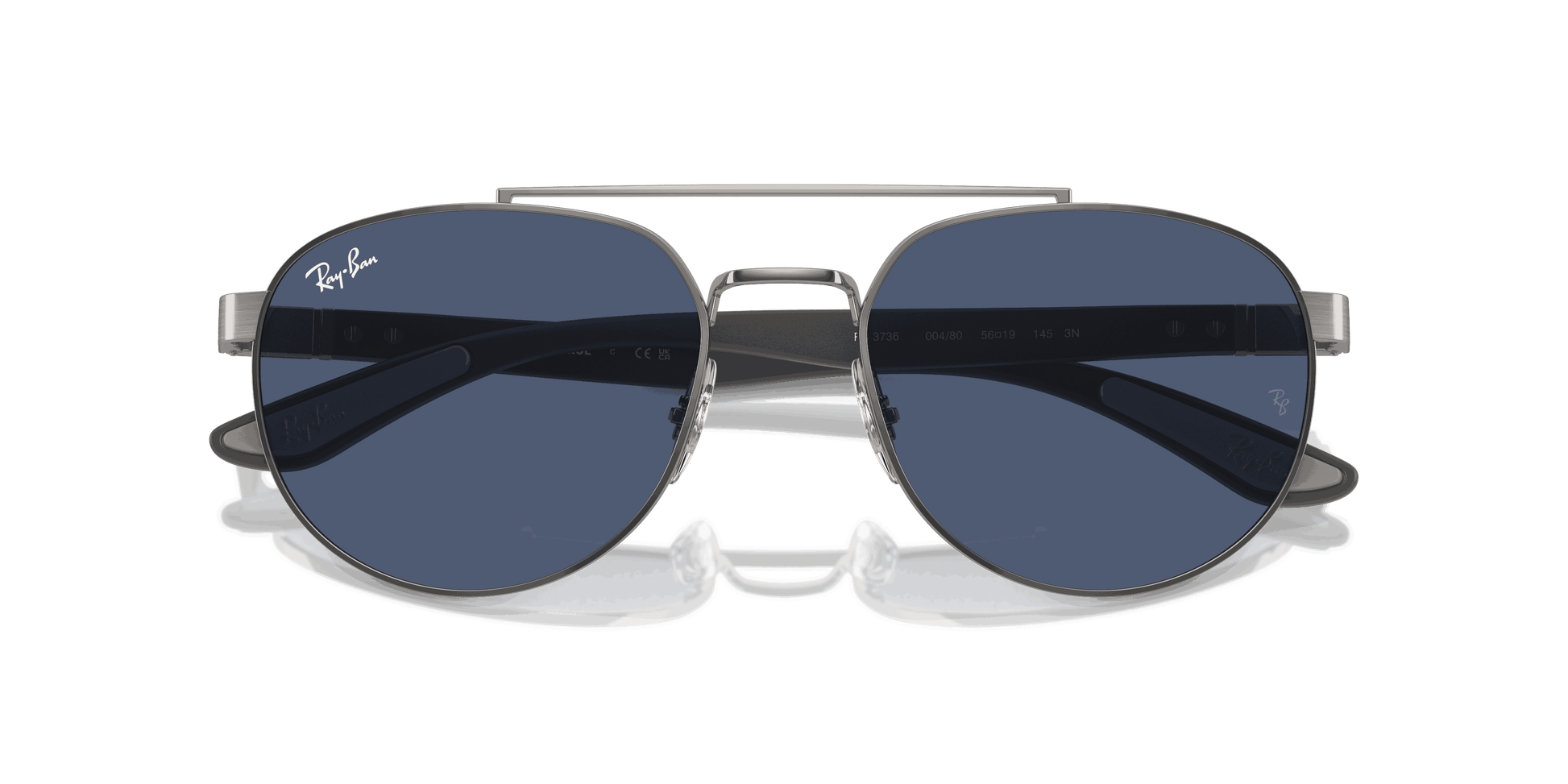 [Dark Blue Lenses, Polished Gunmetal Frame]