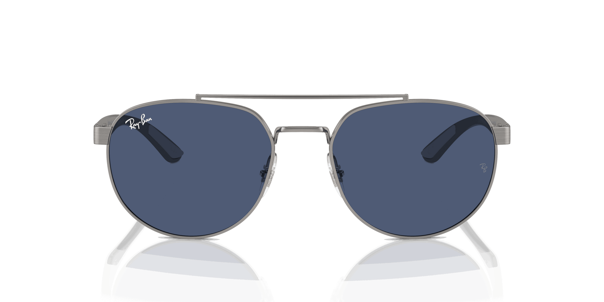 [Dark Blue Lenses, Polished Gunmetal Frame]