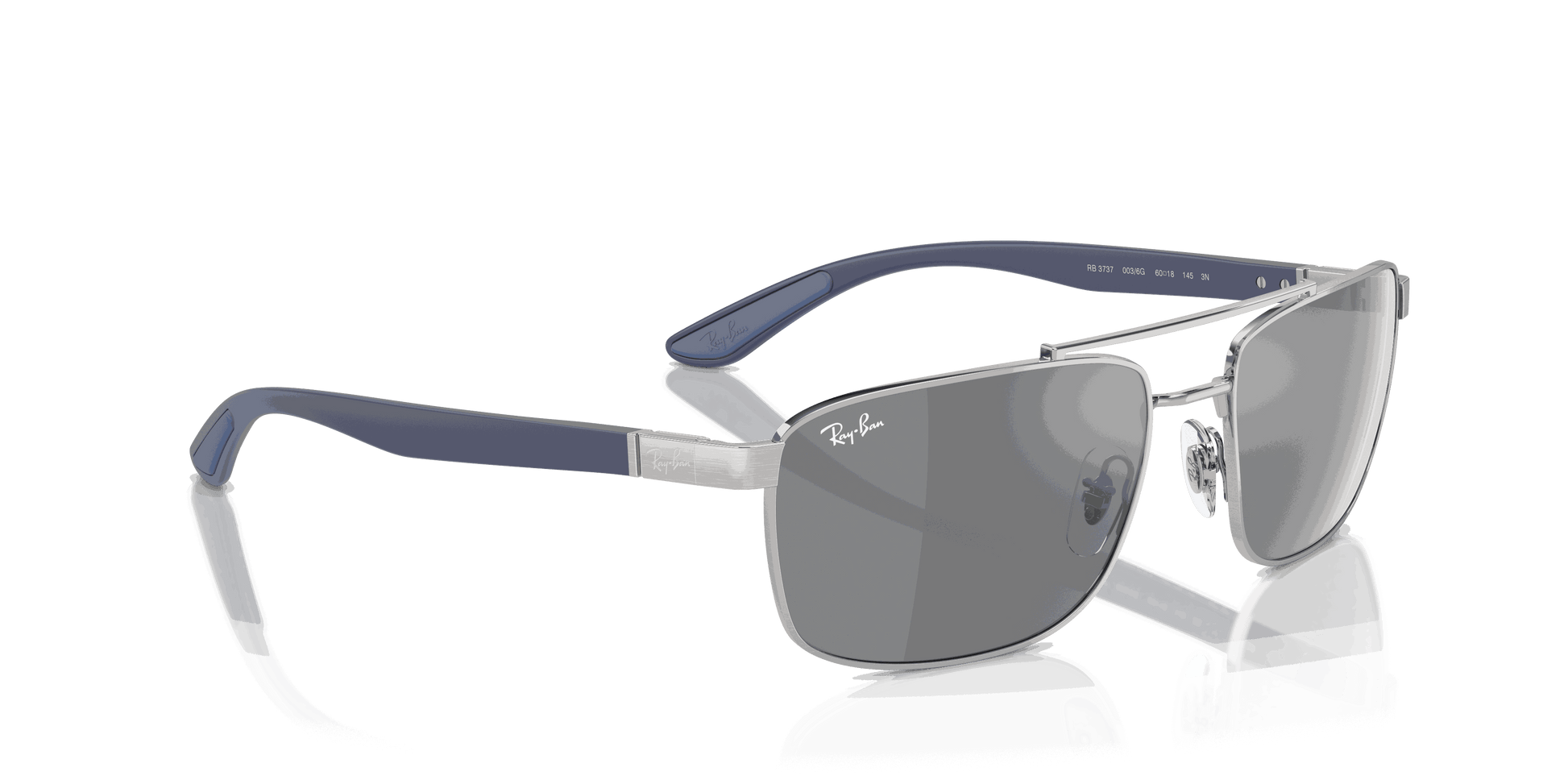 [Grey Lenses, Polished Silver Frame]