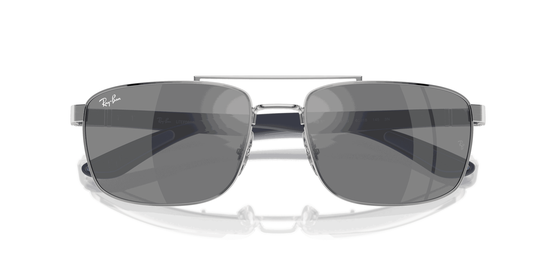 [Grey Lenses, Polished Silver Frame]