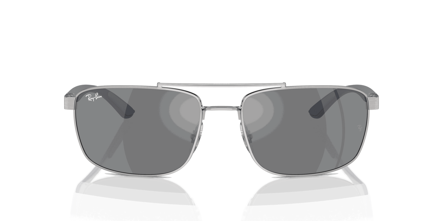 [Grey Lenses, Polished Silver Frame]