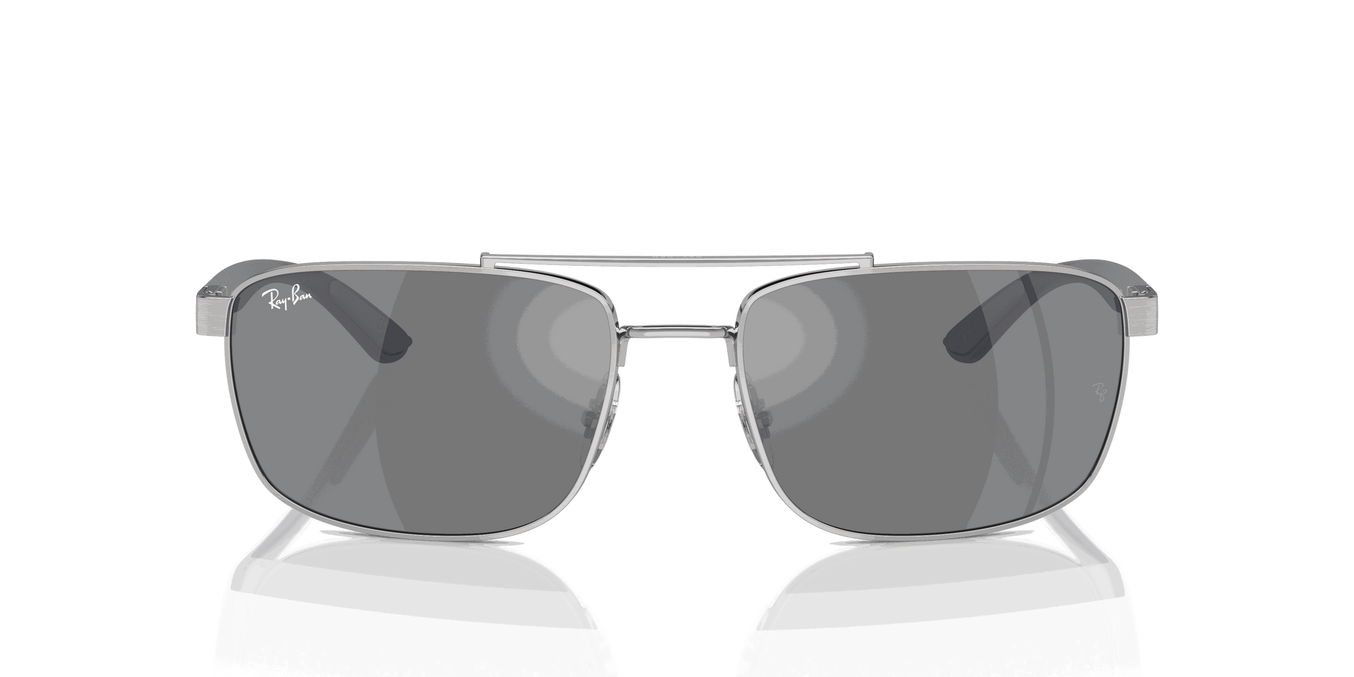 [Grey Lenses, Polished Silver Frame]