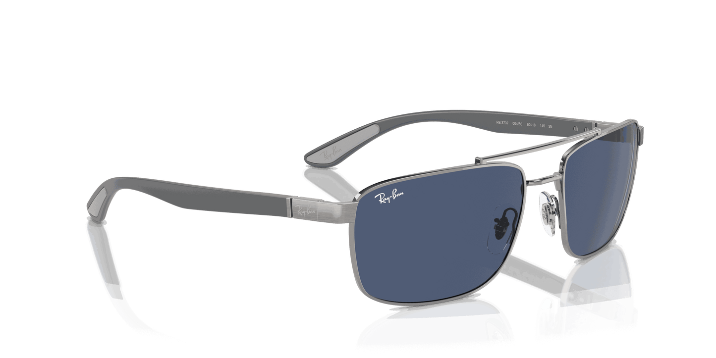 [Dark Blue Lenses, Polished Gunmetal Frame]