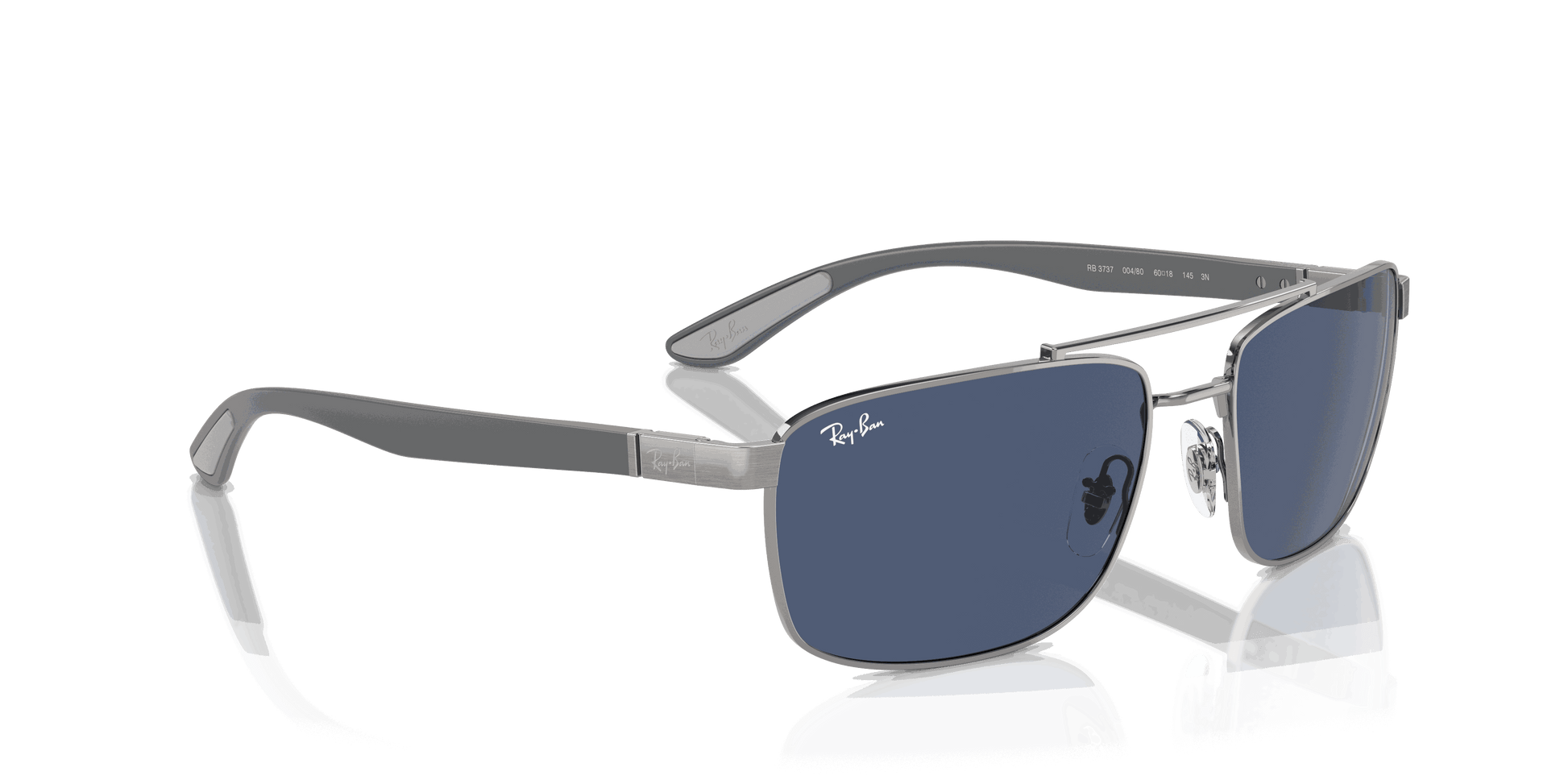 [Dark Blue Lenses, Polished Gunmetal Frame]