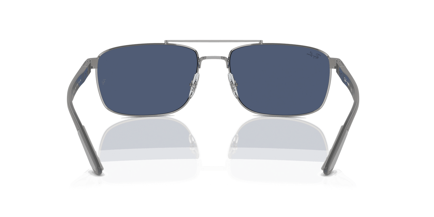 [Dark Blue Lenses, Polished Gunmetal Frame]