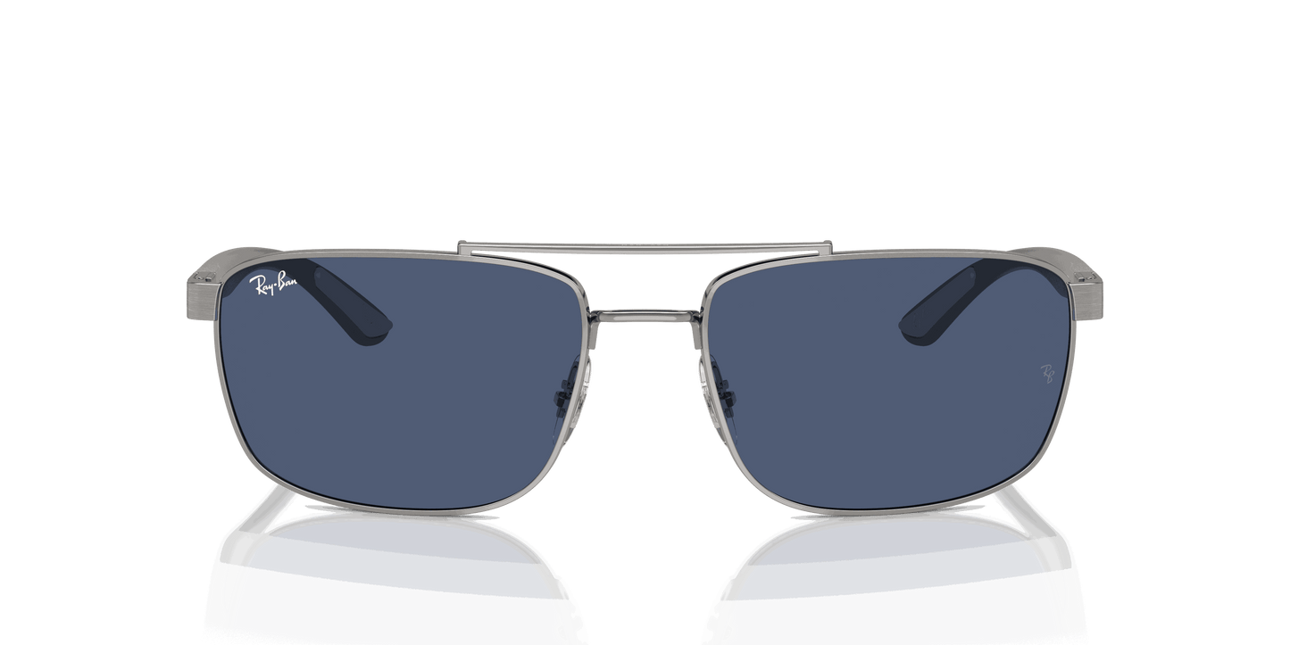 [Dark Blue Lenses, Polished Gunmetal Frame]